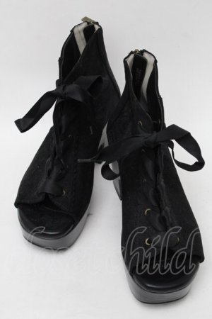 画像: axes femme / レースアップブーサン L 黒 S-25-08-28-1008-AX-SH-AS-ZS