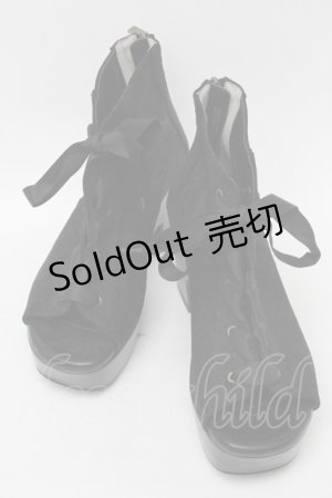 画像: axes femme / レースアップブーサン L 黒 S-25-08-28-1008-AX-SH-AS-ZS