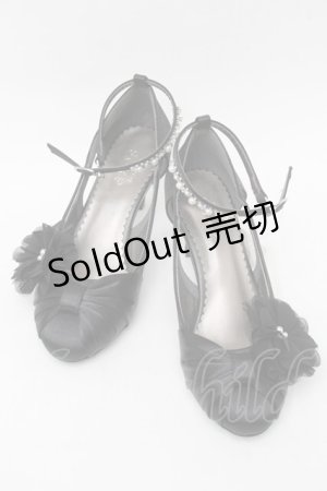 画像: axes femme / お花コサージュPTパンプス M 黒 S-25-08-28-1009-AX-SH-AS-ZS