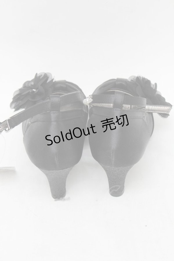 画像3: axes femme / お花コサージュPTパンプス M 黒 S-25-08-28-1009-AX-SH-AS-ZS (3)