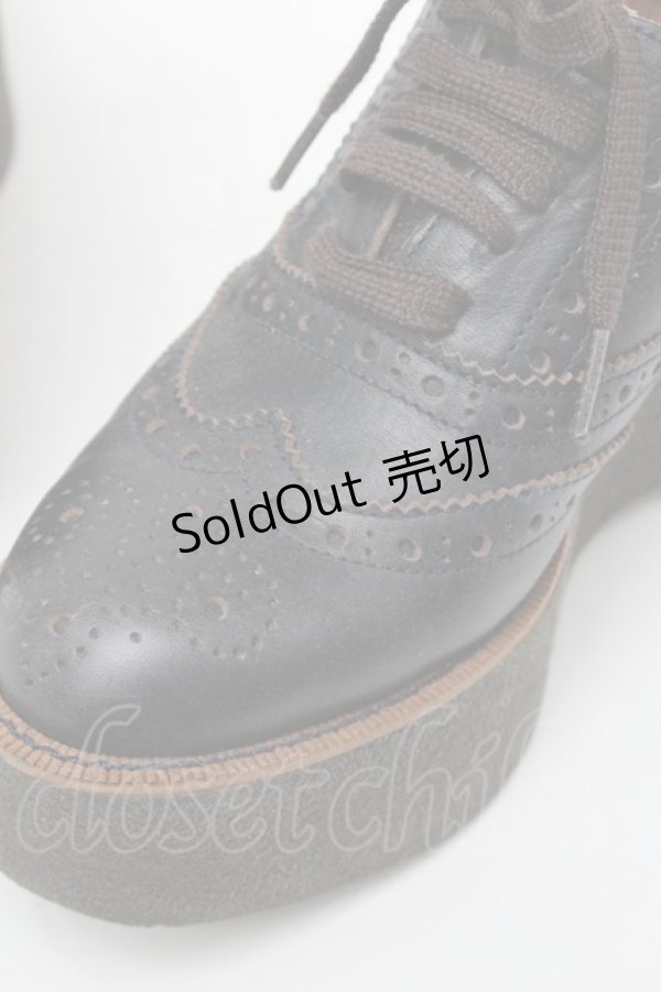 画像4: Jane Marple Dans Le Salon / プラットフォームのオックスフォードシューズ  黒 S-25-08-28-1010-JM-SH-AS-ZS (4)