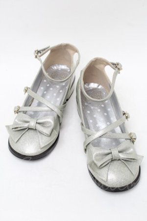 画像: Angelic Pretty / Tea Party Shoes  シルバー S-25-08-28-1014-AP-SH-HR-ZS