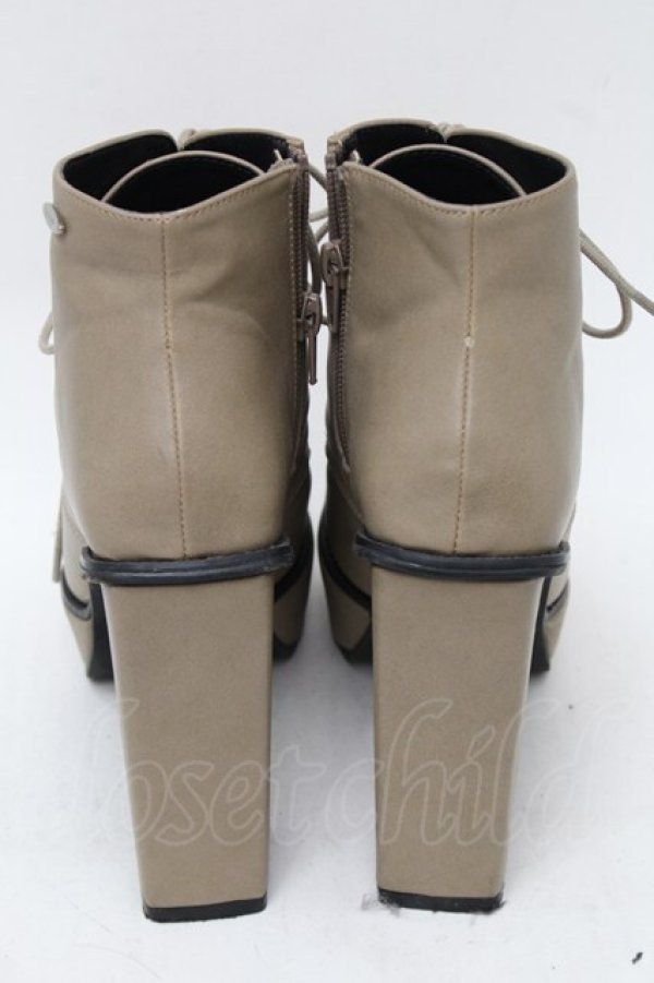 画像3: EATME / スクエアレースアップブーツ S ベージュ S-25-08-28-1016-LO-SH-AS-ZS (3)