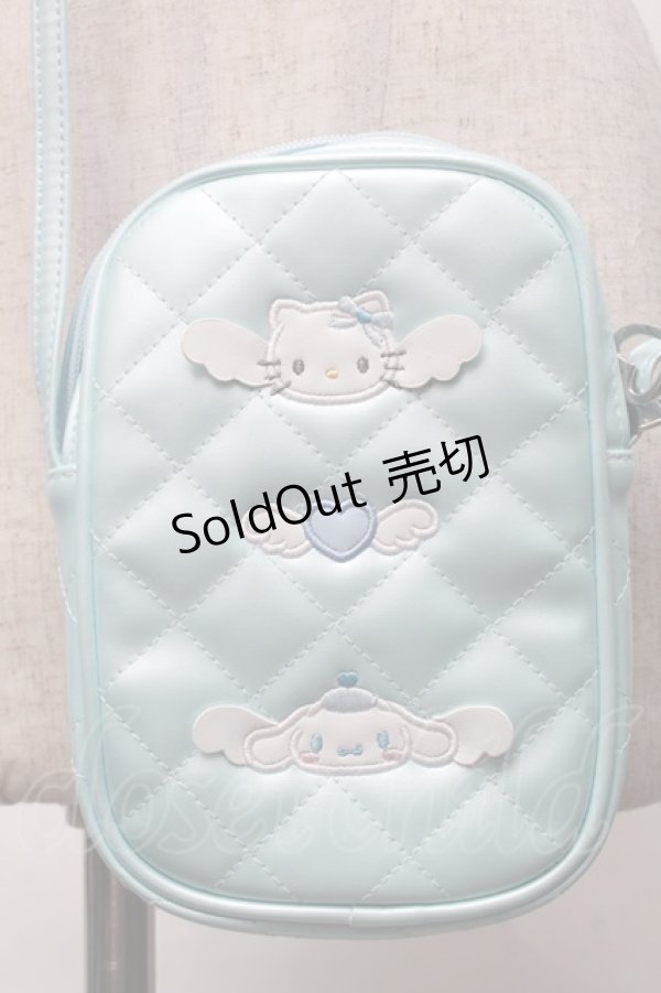 画像1: サンリオ / キルティングショルダーバッグ  サックス S-25-08-28-1022-EL-BG-AS-ZS (1)