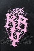 画像3: KRY CLOTHING / 「悲哀感」5分袖BIGTシャツ  黒ｘピンク S-25-08-28-010-EL-TS-HR-ZT1002S (3)