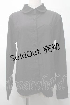 画像: NieR Clothing / 無地シャツ  黒 S-25-08-28-014-PU-BL-HR-ZI