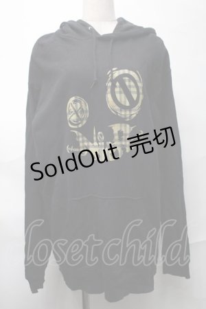 画像: NieR CLOTHING / プリントフードプルパーカー  黒 S-25-08-28-018-PU-TO-HR-ZI