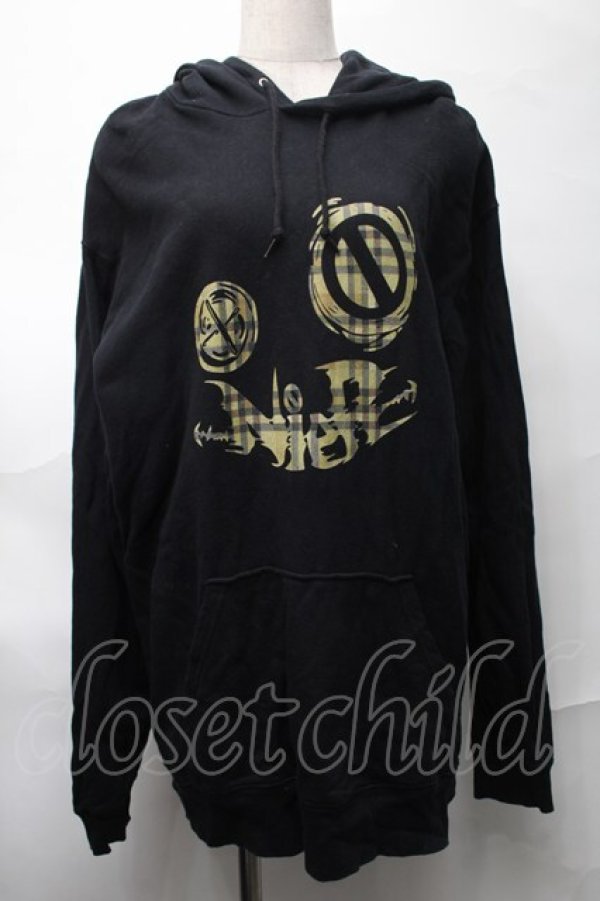 画像1: NieR Clothing / プリントフードプルパーカー  黒 S-25-08-28-018-PU-TO-HR-ZI (1)
