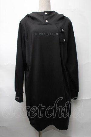 画像: NieR Clothing / プリントロングプルオーバー  黒 S-25-08-28-020-PU-TO-HR-ZS