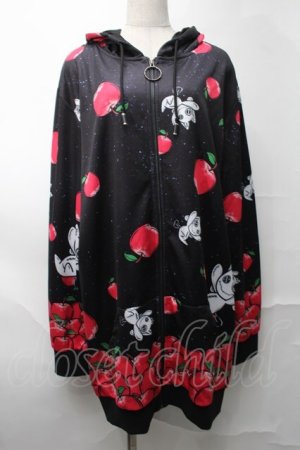 画像: NieR Clothing / 転写ZIPパーカー  黒 S-25-08-28-022-PU-TO-HR-ZS