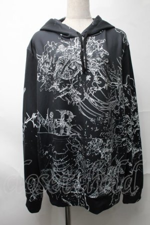 画像: NieR Clothing / 転写パーカー  黒 S-25-08-28-024-PU-TO-HR-ZS