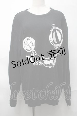 画像: NieR Clothing / プリントスウェットトップス  黒 S-25-08-28-026-PU-TO-HR-ZY