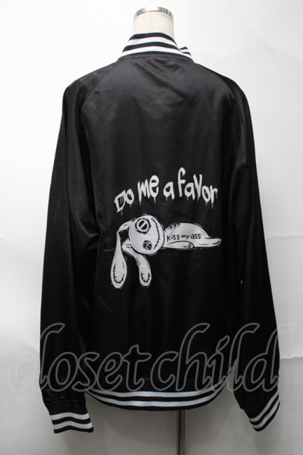 画像2: NieR Clothing / プリントナイロンスタジャン  黒 S-25-08-28-028-PU-JA-HR-ZY (2)