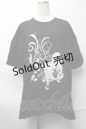 画像: NieR Clothing / プリントTシャツ  黒 S-25-08-28-004-PU-TO-HR-ZS