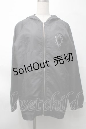 画像: NieR Clothing / ナイロンZIPパーカー  黒 S-25-08-28-034-PU-TO-HR-ZI