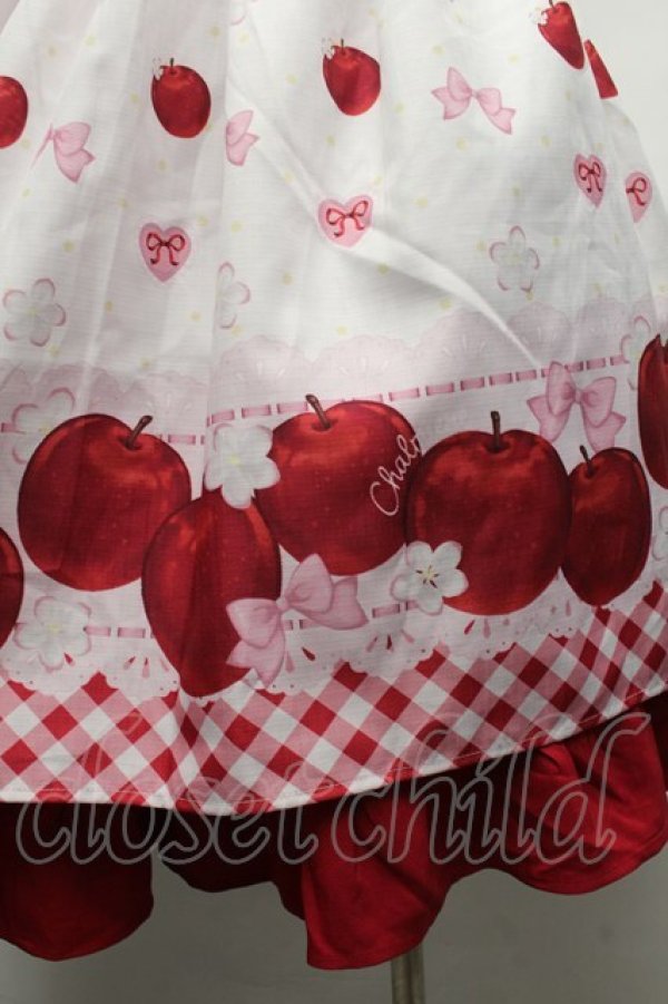 画像3: Chalmiere / スウィーティアップルジャンパースカート  白 S-25-08-29-046-AX-OP-HR-ZS (3)