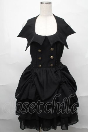 画像: ATELIER PIERROT / Batwing Waltz ドレス  黒 S-25-08-29-059-EL-OP-HR-ZS