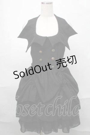 画像: ATELIER PIERROT / Batwing Waltz ドレス  黒 S-25-08-29-059-EL-OP-HR-ZS