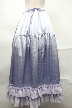 画像: Chalmiere / ロングフリルペチスカート  ラベンダー S-25-08-29-064-AX-SK-HR-ZS