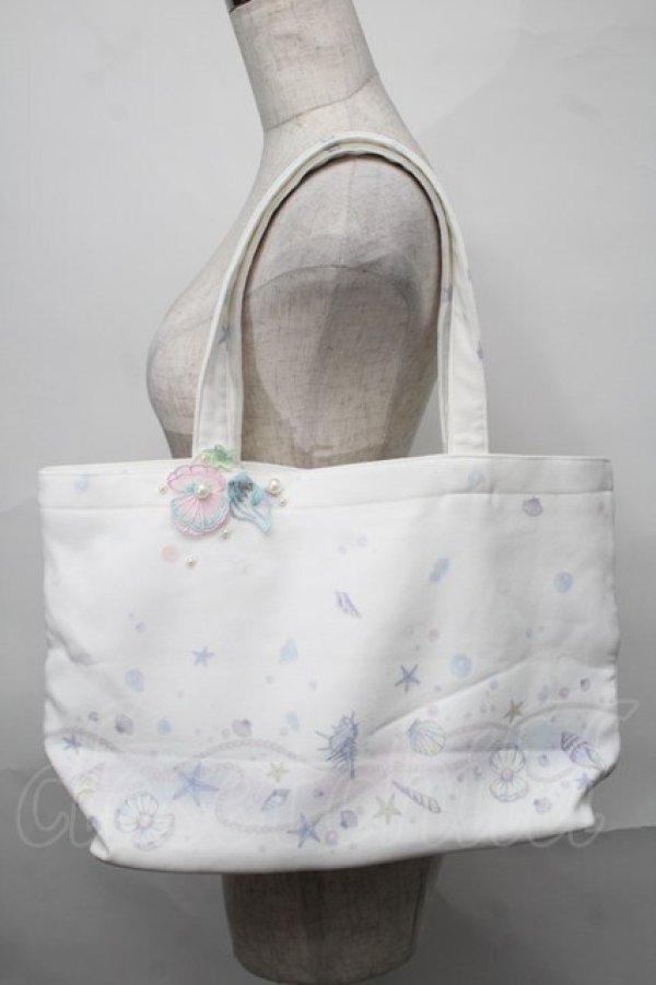 画像1: Secret Honey / アリエルトートバッグ  白 S-25-08-29-024-CA-BG-HR-ZT-K025 (1)