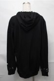 画像2: NieR Clothing / クロスプリントホールパーカー  黒 S-25-08-31-036-PU-TO-HR-ZY (2)