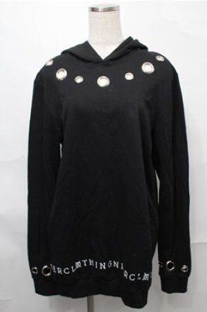 画像: NieR Clothing / プリントプルパーカー  黒 S-25-08-31-038-PU-TO-HR-ZS