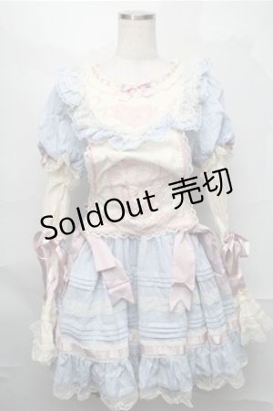 画像: MEWROCO / レースワンピース  サックス S-25-08-31-042-LO-OP-HR-ZS