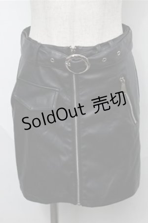 画像: REFLEM / PUレザースカート  黒 S-25-08-31-051-PU-SK-AS-ZS
