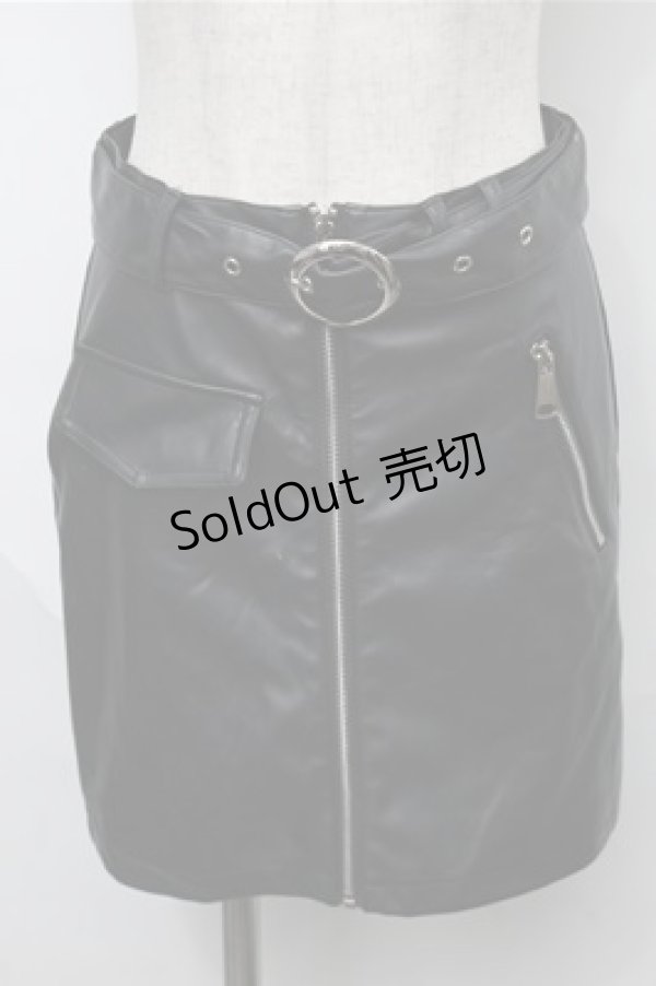 画像1: REFLEM / PUレザースカート  黒 S-25-08-31-051-PU-SK-AS-ZS (1)