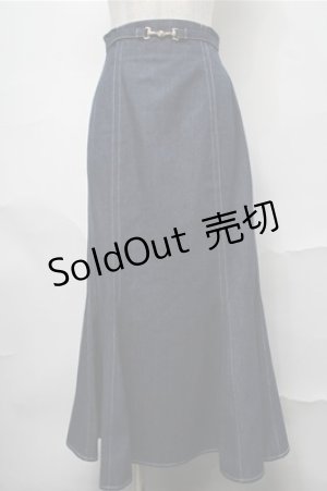 画像: evelyn / デニムタイトスカート  ブルー S-25-08-31-055-LO-SK-AS-ZS
