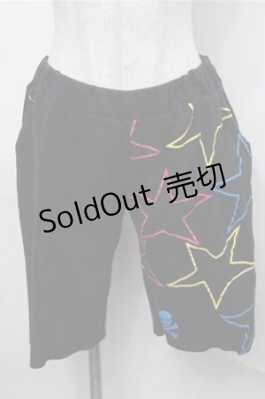 画像: LOVER'S ROCK / スウェットショートパンツ  黒 S-25-08-31-057-PU-PA-AS-ZS