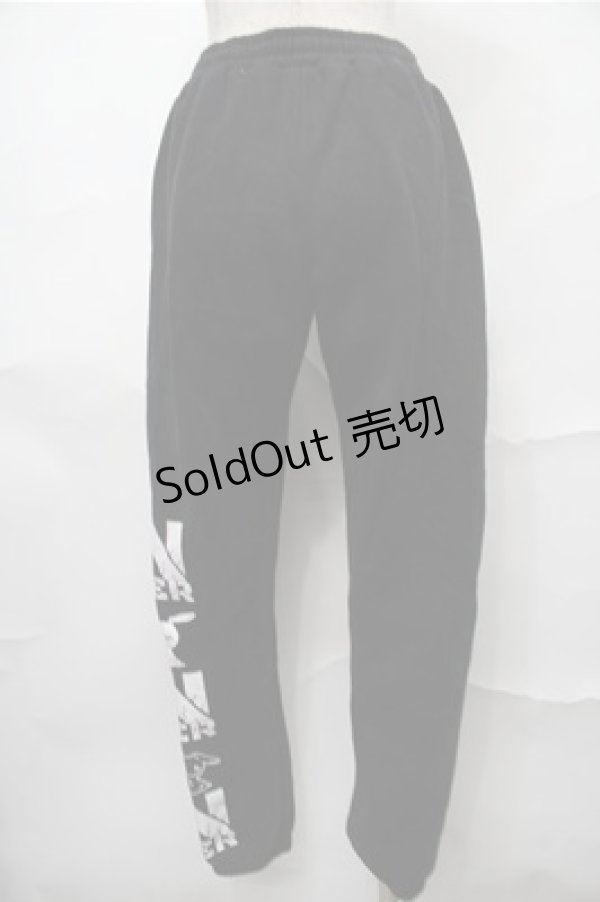 画像2: NieR Clothing / プリントスウェットパンツ  黒 S-25-08-31-059-PU-PA-HR-ZY (2)