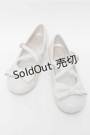 画像: axes femme kawaii / クロスベルトリボンパンプス  アイボリー S-25-08-31-015-AX-SH-HR-ZS