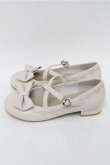 画像2: axes femme kawaii / クロスベルトリボンパンプス  アイボリー S-25-08-31-015-AX-SH-HR-ZS (2)
