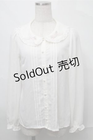画像: Ank Rouge / プチリボン襟ブラウス  オフ S-25-08-31-027-CA-BL-AS-ZS