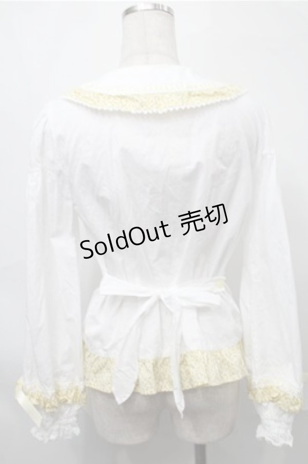 画像2: BABY,THE STARS SHINE BRIGHT / Mignonette Fleurie ブラウス  白ｘイエロー S-25-08-31-028-BA-BL-AS-ZS (2)
