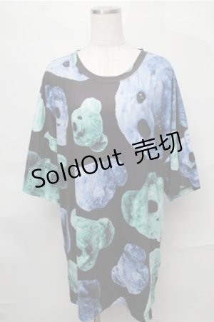 画像: TRAVAS TOKYO / Bear faces BIG Tシャツ’19SS  黒 S-25-08-31-032-PU-TS-AS-ZS