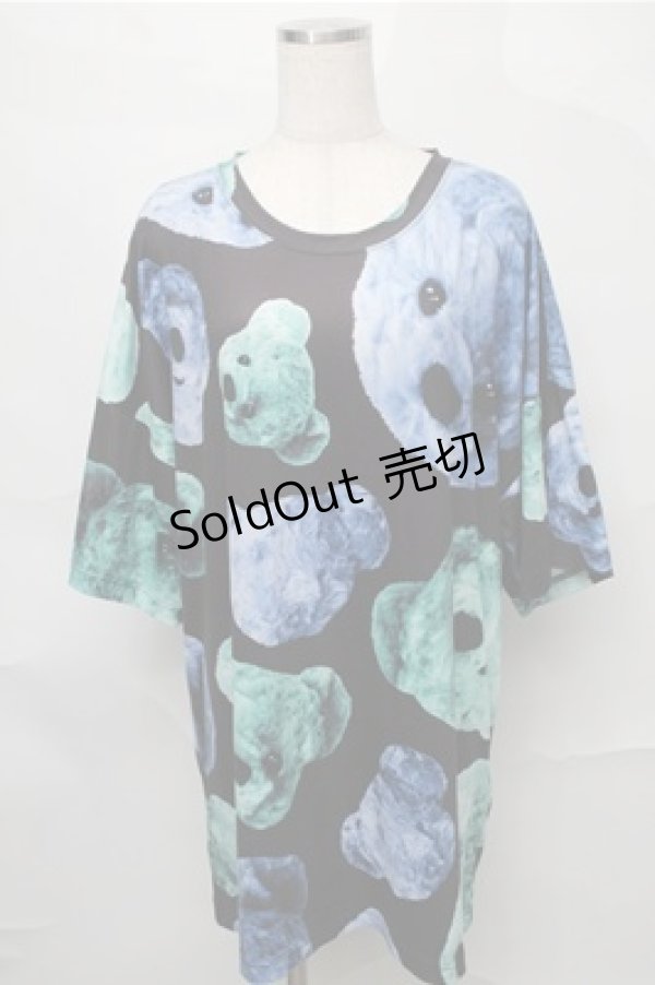 画像1: TRAVAS TOKYO / Bear faces BIG Tシャツ’19SS  黒 S-25-08-31-032-PU-TS-AS-ZS (1)