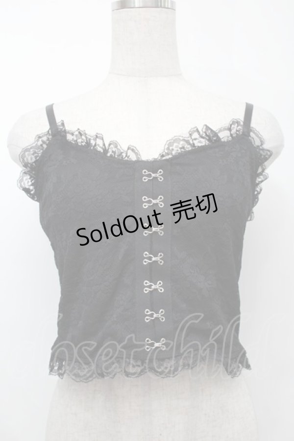 画像1: Ank Rouge / レースカップインキャミ  黒 S-25-09-01-001-CA-TO-HR-ZS (1)