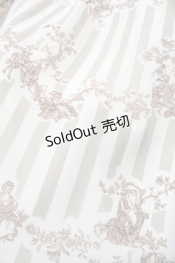 画像3: an another angelus / ストライプシフォンワンピース  ベージュ S-25-09-01-042-CA-OP-HR-ZT0921G (3)