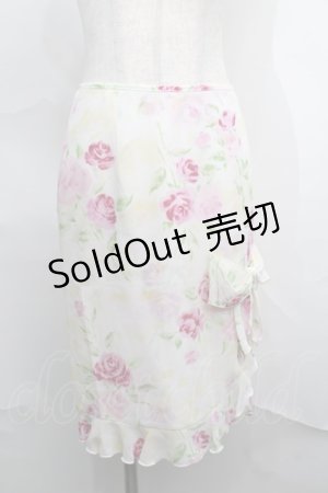 画像: JESUS DIAMANTE / ぼかし薔薇スカート XS オフ S-25-09-01-059-JE-SK-AS-ZS