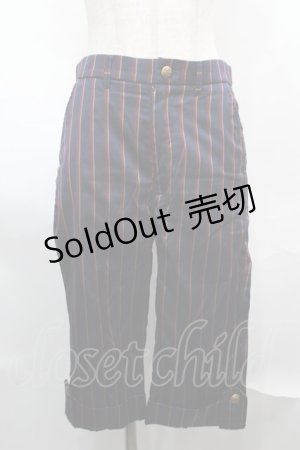 画像: Jane Marple / レジメンパンツ  紺ｘワイン S-25-09-01-064-JM-PA-AS-ZS