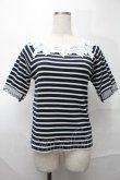 画像1: axes femme / トップス  紺ｘ白 S-25-09-01-015-AX-TO-AS-ZS (1)