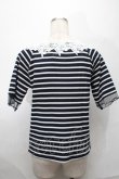 画像2: axes femme / トップス  紺ｘ白 S-25-09-01-015-AX-TO-AS-ZS (2)
