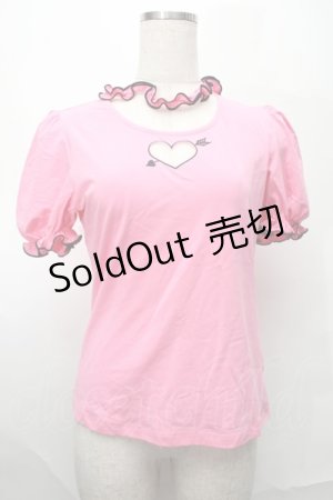 画像: 【SALE】To Alice / ハートくり抜きトップス  ピンク S-25-09-01-016-LO-TO-HR-ZT499