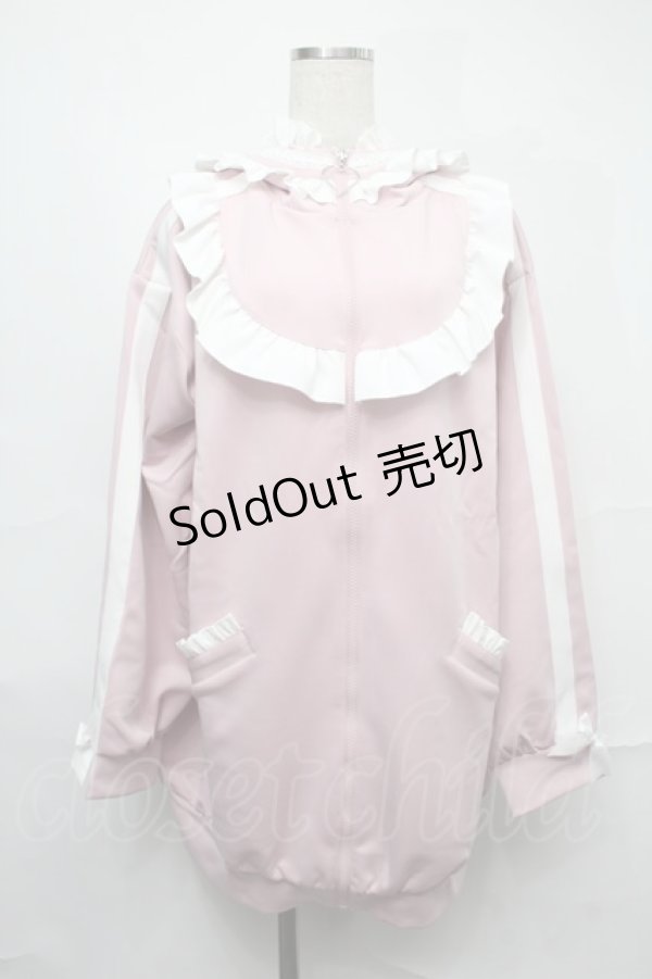 画像1: DearMyLove / はしごレースフリルうさ耳ジャージ LL-3L ピンク S-25-09-01-018-EL-OP-AS-ZS (1)