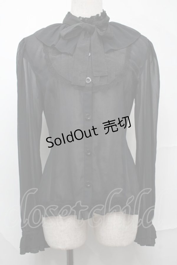 画像1: metamorphose / シフォンブラウス  黒 S-25-09-01-003-ME-BL-AS-ZS (1)