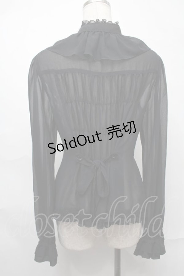 画像2: metamorphose / シフォンブラウス  黒 S-25-09-01-003-ME-BL-AS-ZS (2)