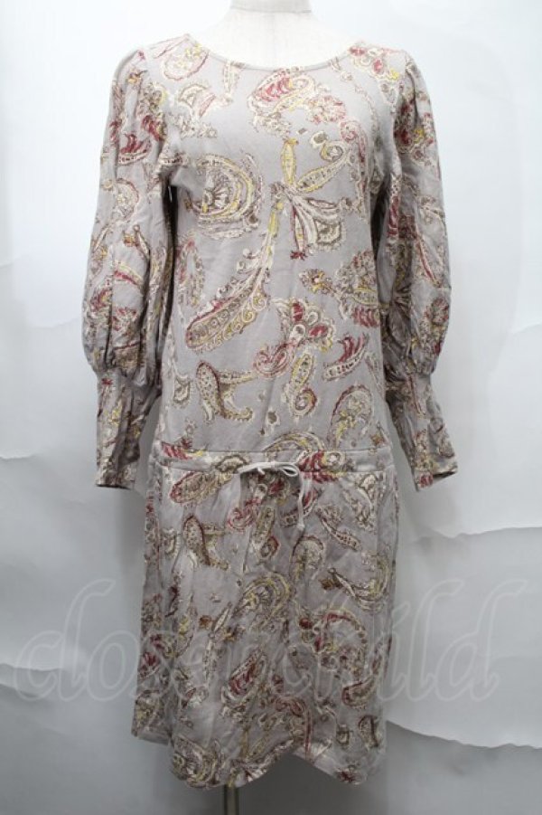 画像1: MOTHER / プリントワンピース  ベージュ S-25-09-01-031-LO-OP-HR-ZS (1)