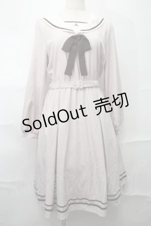 画像: axes femme POETIQUE / ウサギ刺繍セーラーワンピース【多屋来夢コラボ】  ピンク S-25-09-01-034-AX-OP-HR-ZS